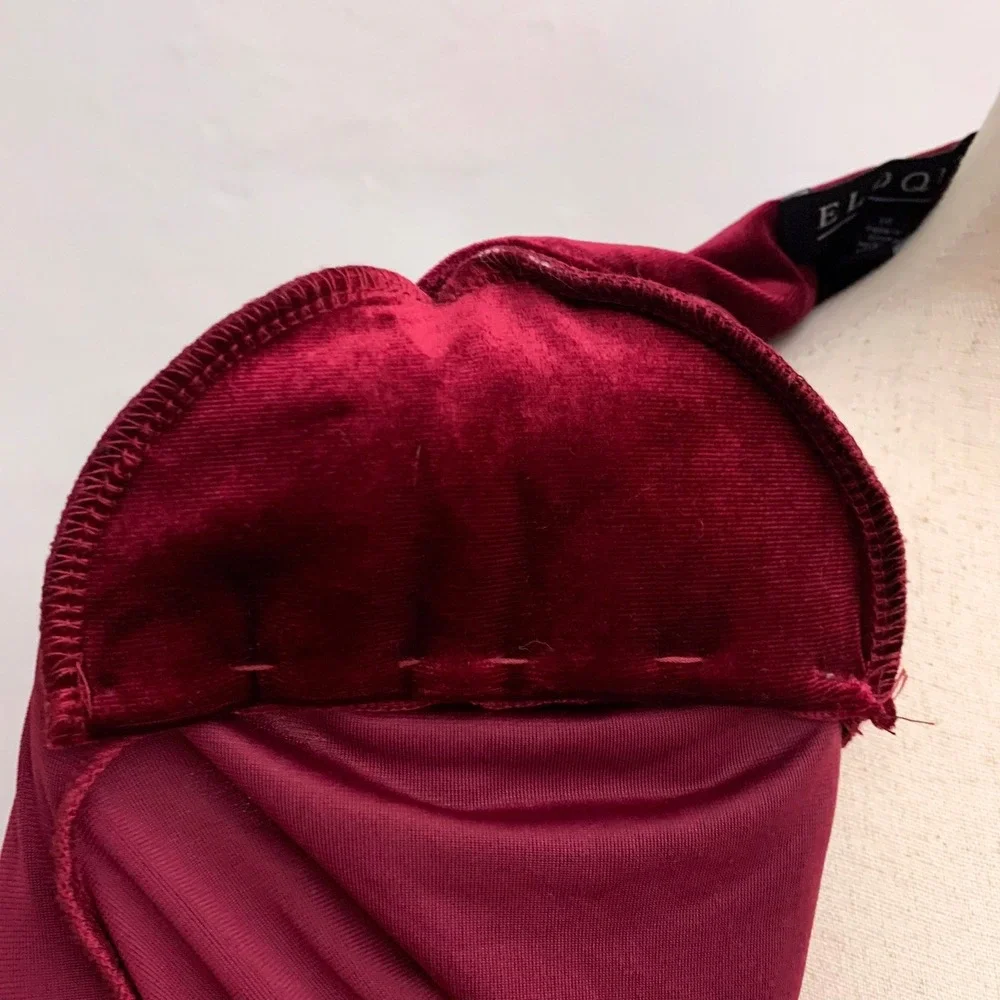 Eloquii Red Velvet Wrap Dress‎ - Picture 9 of 10